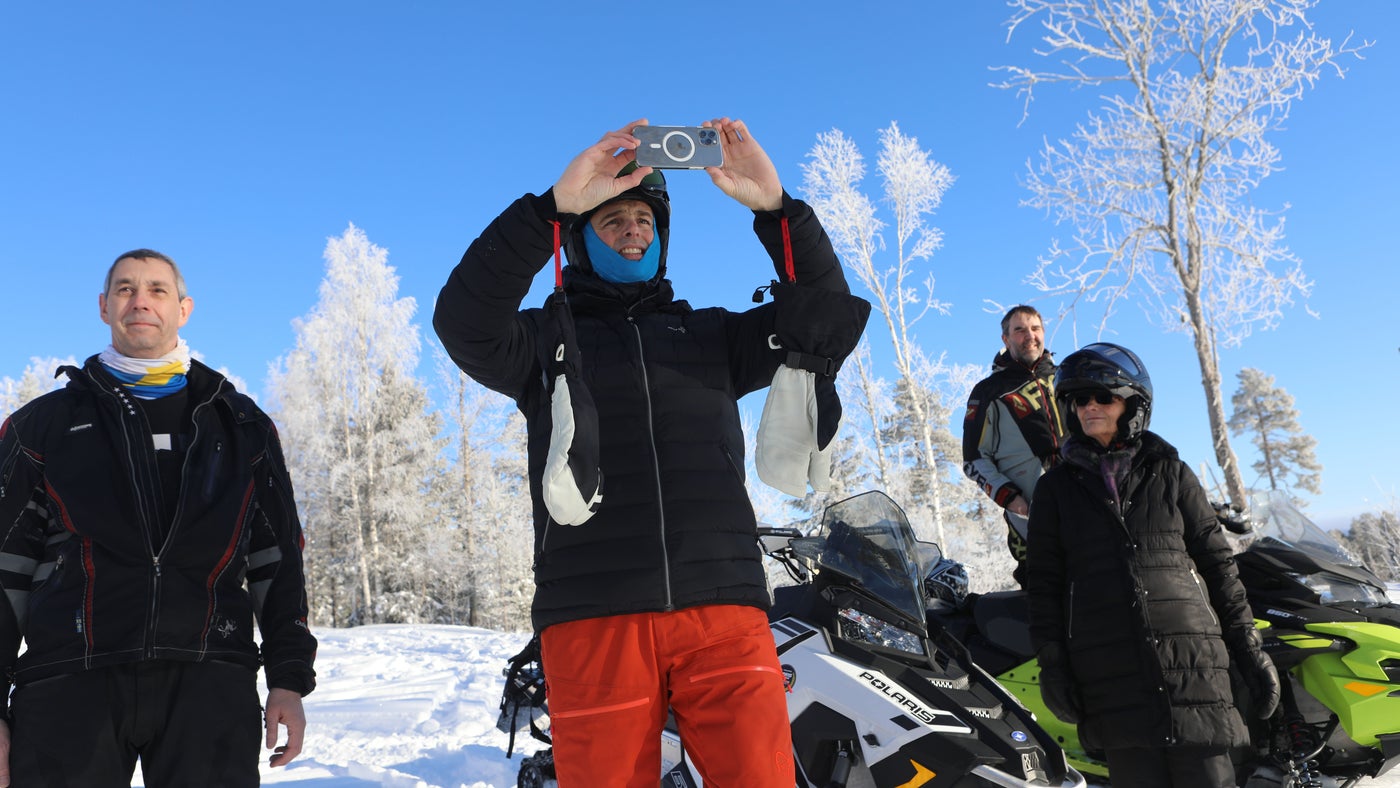 Mickeltemplets in Sweden - a man in a black jacket.