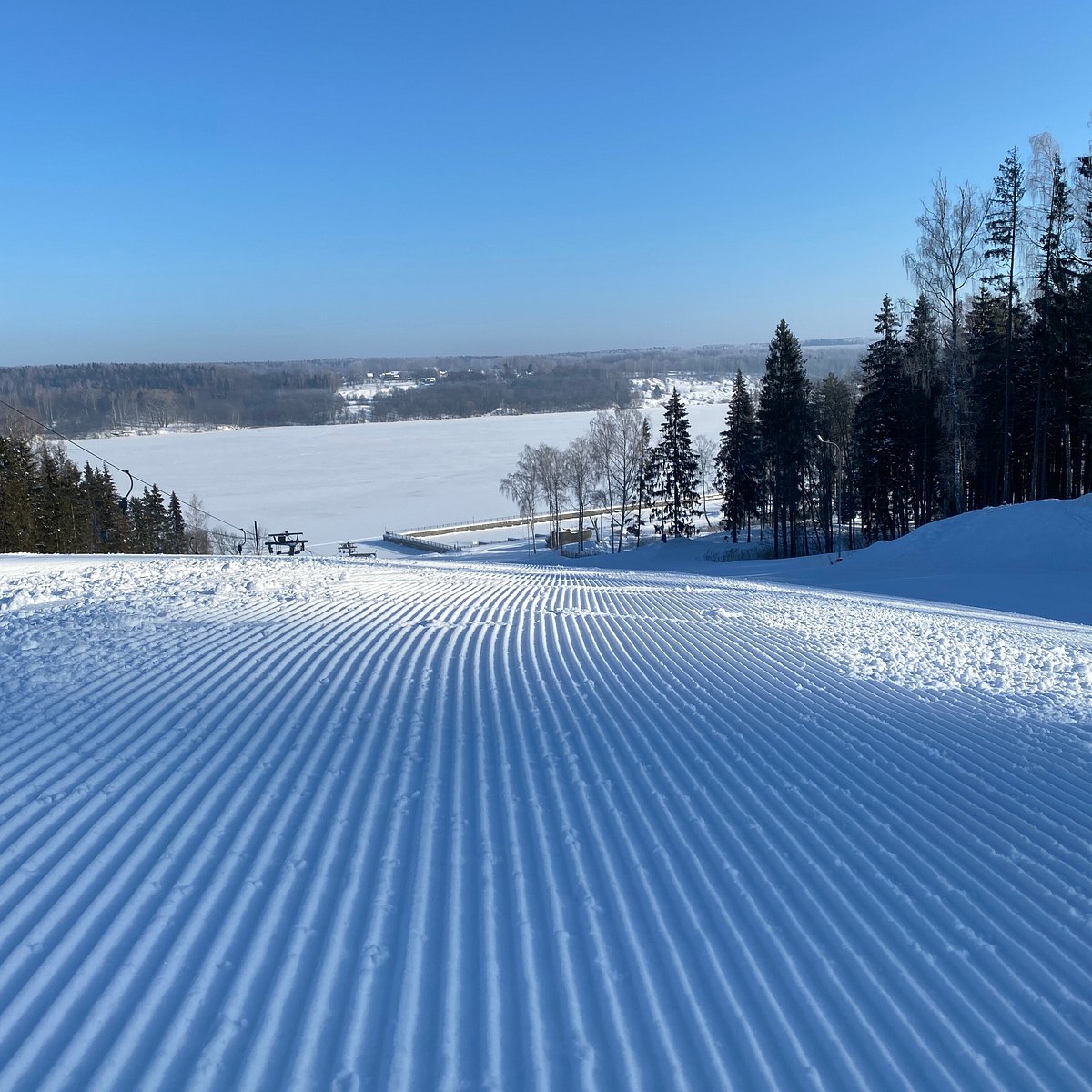 Milovka – Plios in Central Russia - the view from the top of the hill in winter.