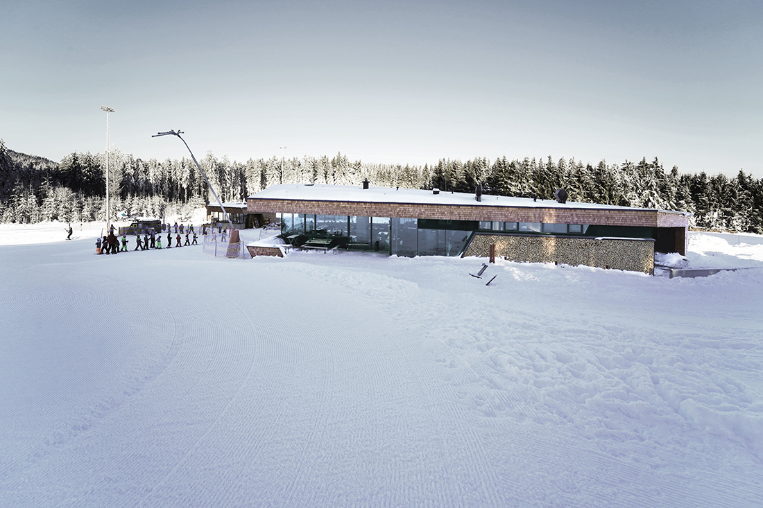 Liebenau in Austria - white snow on the ground.