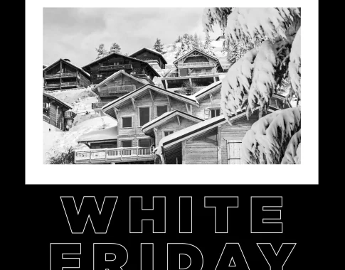 Valberg | Beuil les Launes in France - a black and white photo with the words white friday.