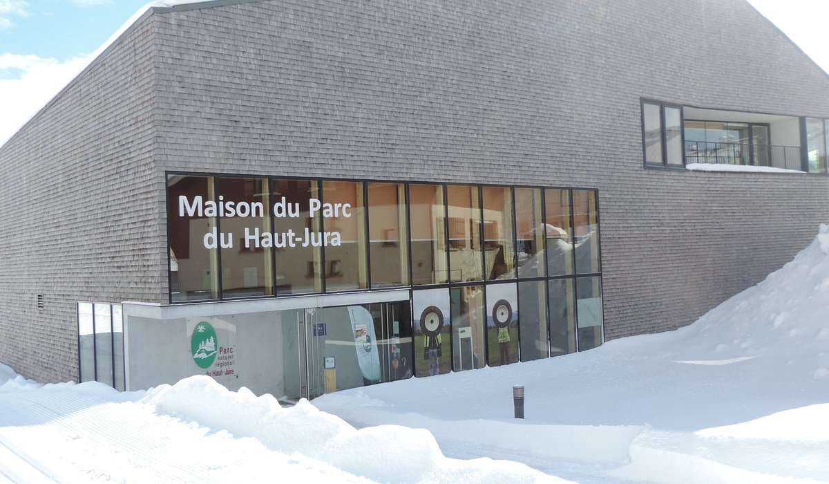 Lajoux in France: a building that has snow on the ground.
