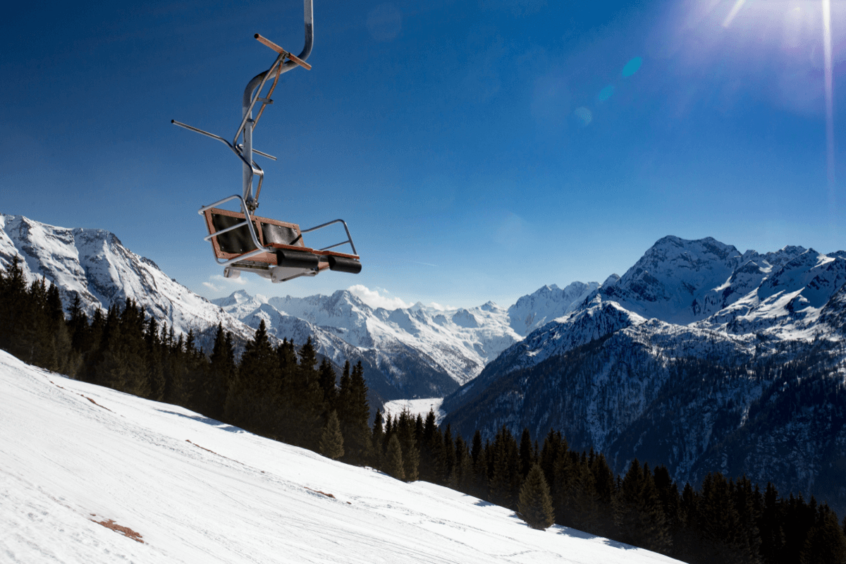 Aprica in Italy - a clear blue sky.