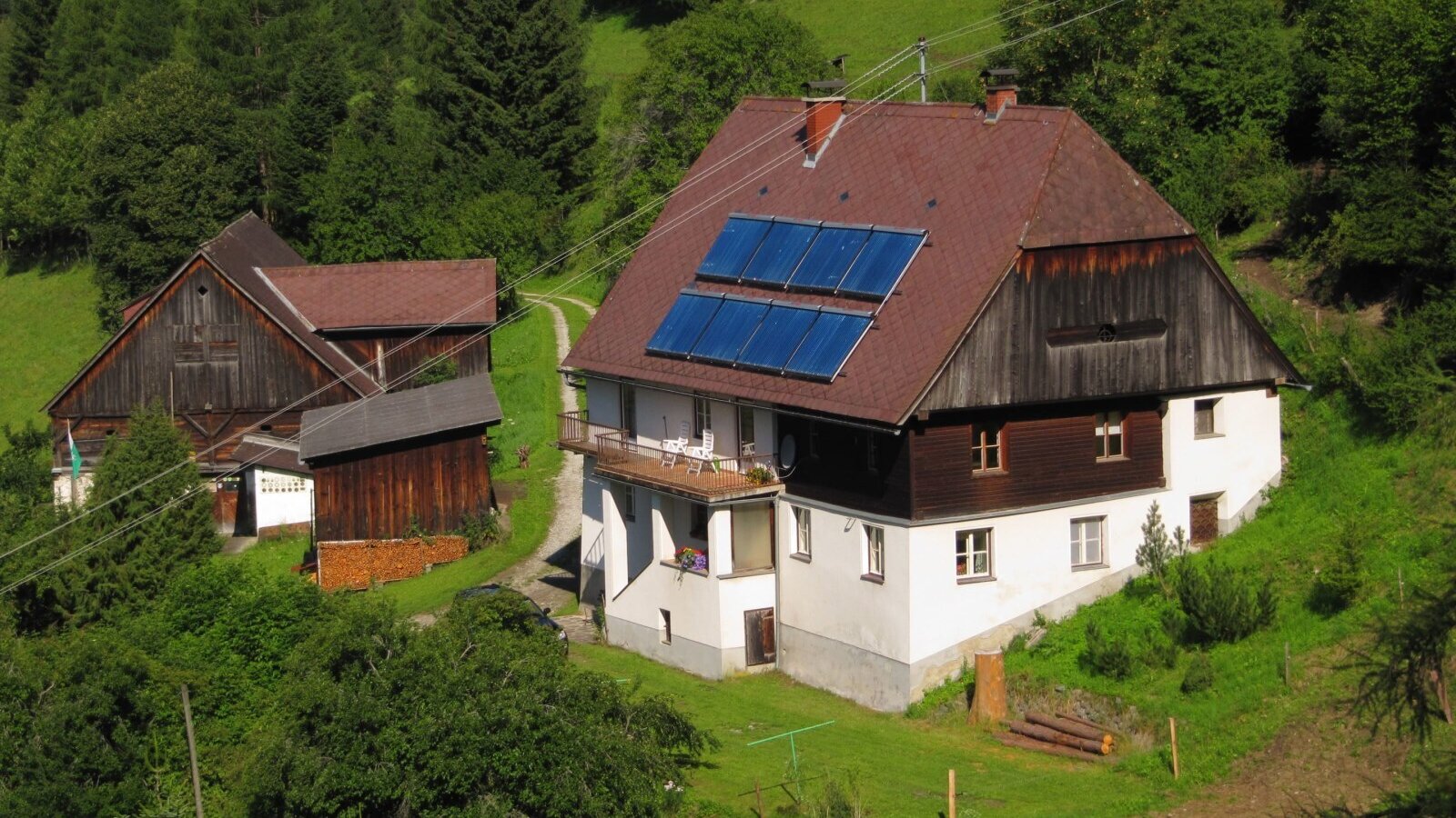 Pölstal in Austria - a house with solar panels on the roof.