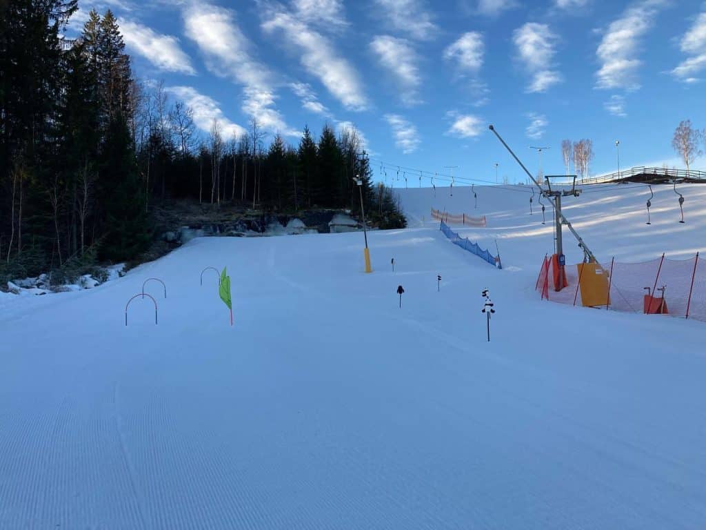 Dömle – Deje in Sweden - a ski slope with a lot of snow.