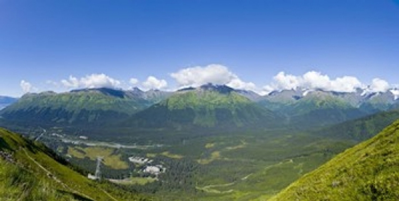 Alyeska Resort – Girdwood in USA - a view from the top of a mountain.