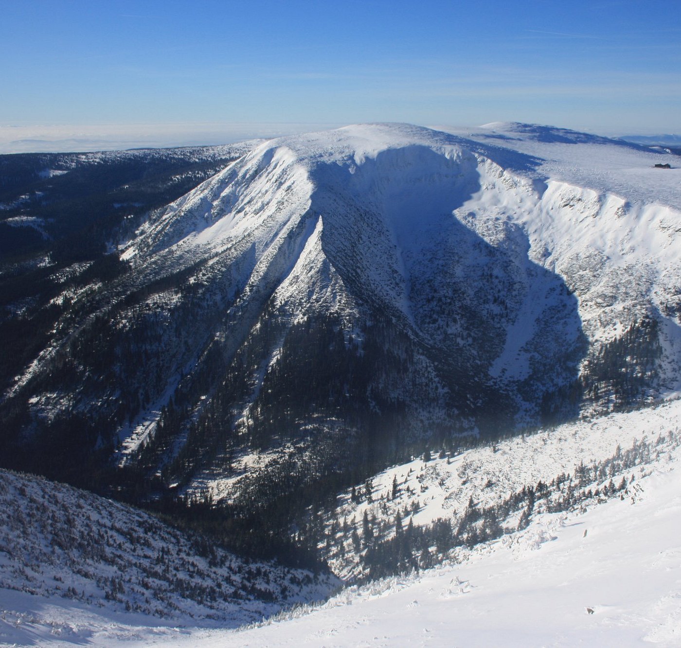 Kladenka in Czech Republic - a snow covered mountain.