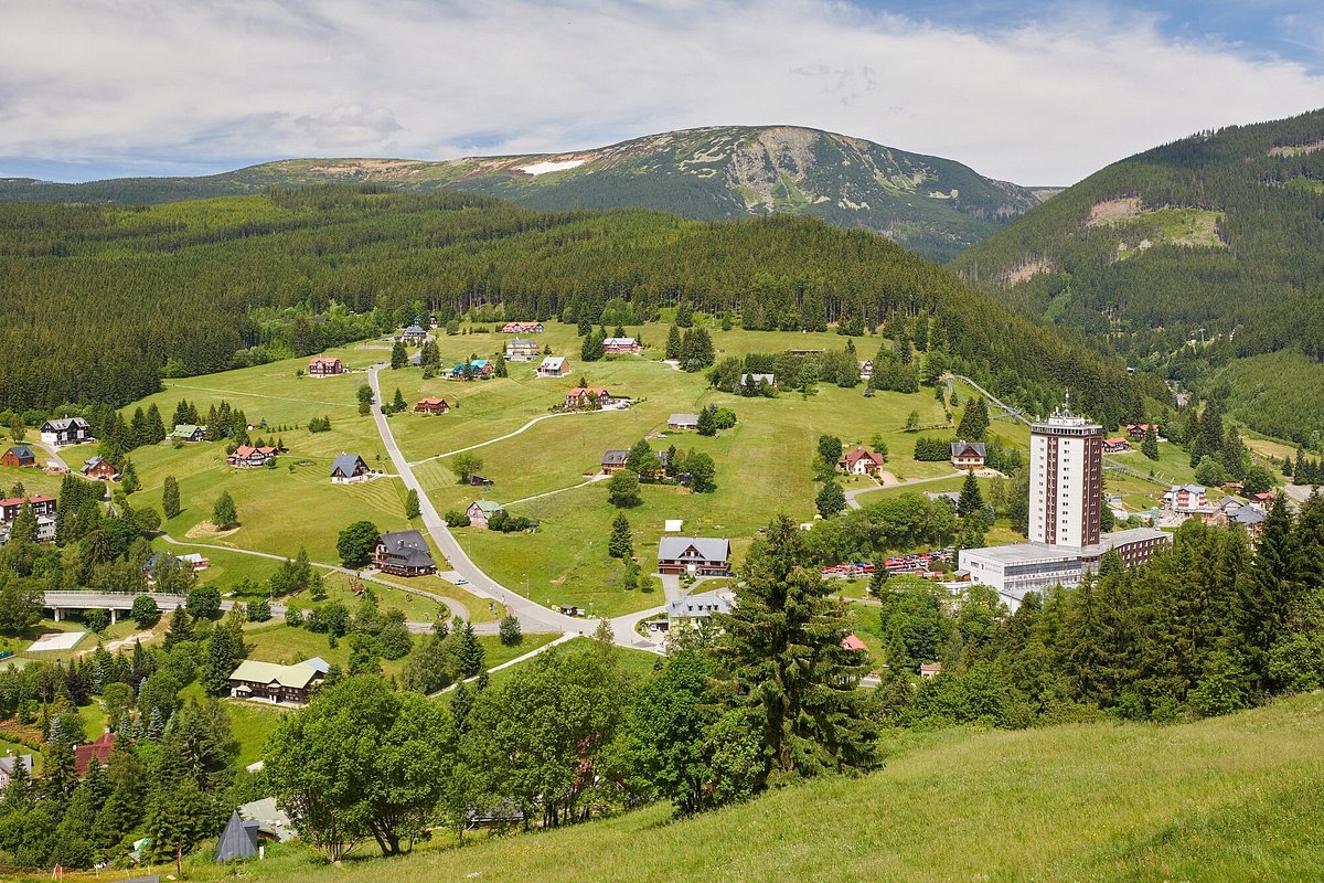 Kladenka in Czech Republic - a small town surrounded by trees and mountains.