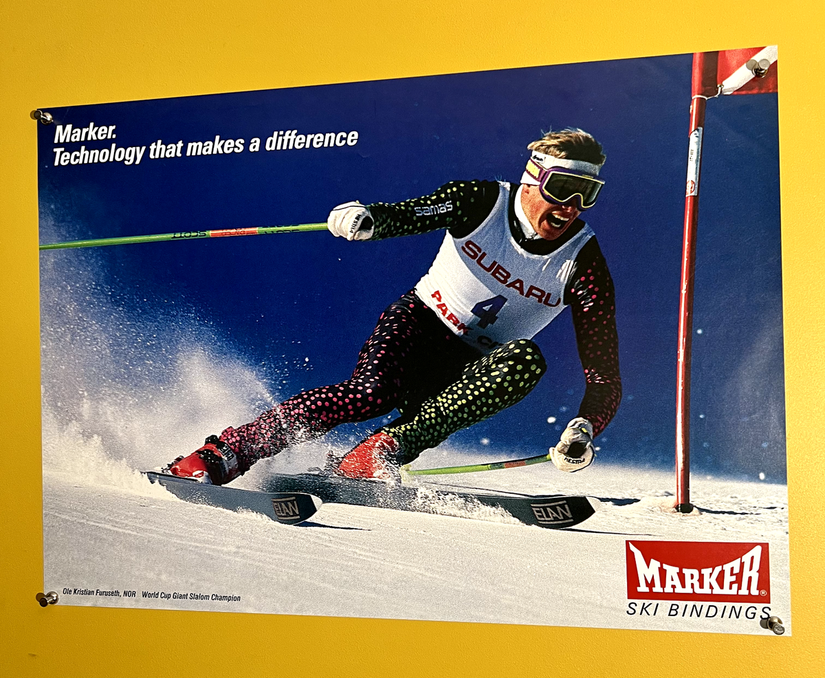 Kristian in Czech Republic - a poster on the wall.