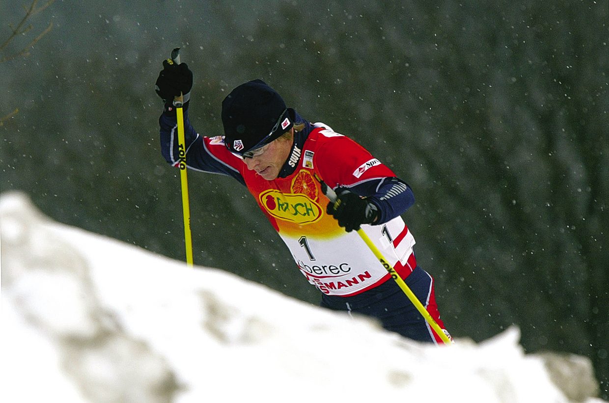 Kristian in Czech Republic - the man is skiing.