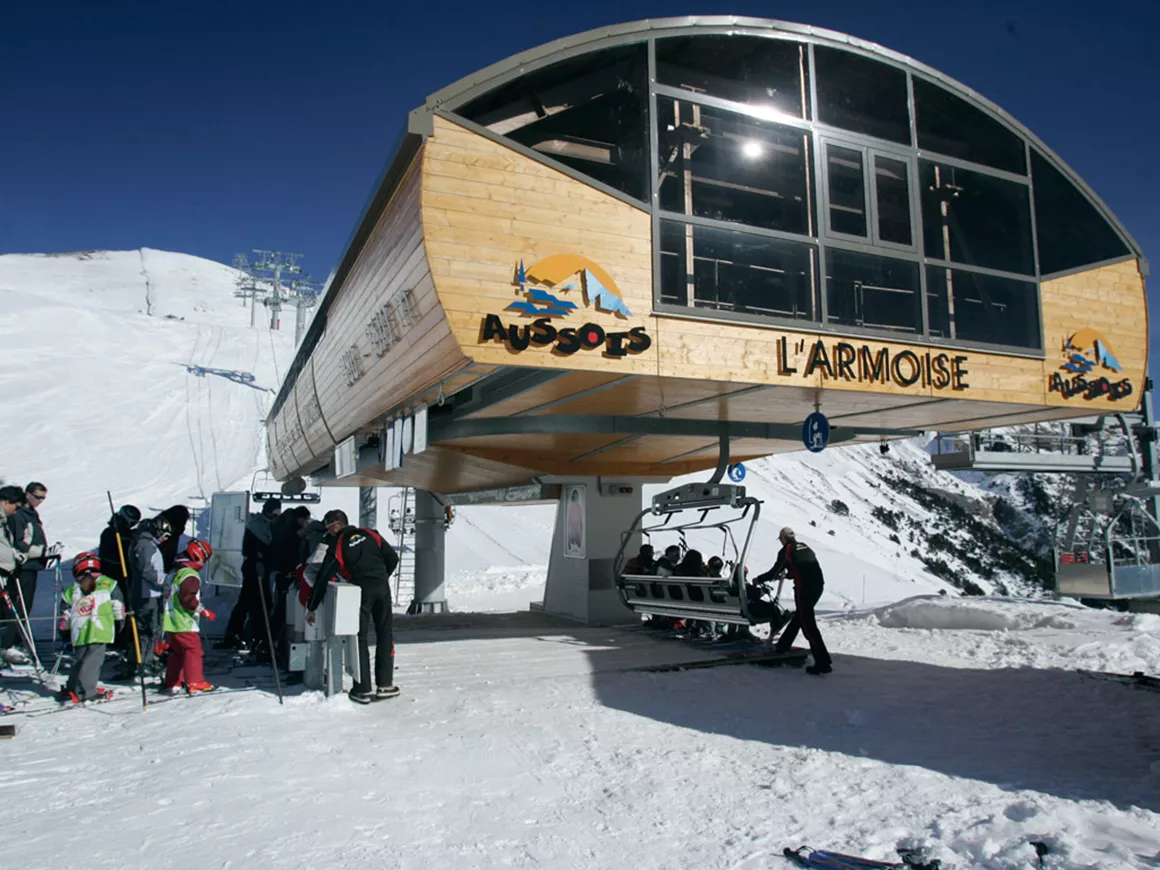 Aussois in France - this is a ski lift.