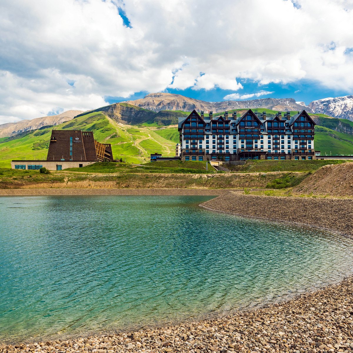 Shahdag Mountain Resort in Azerbaijan - a lake with mountains in the background.