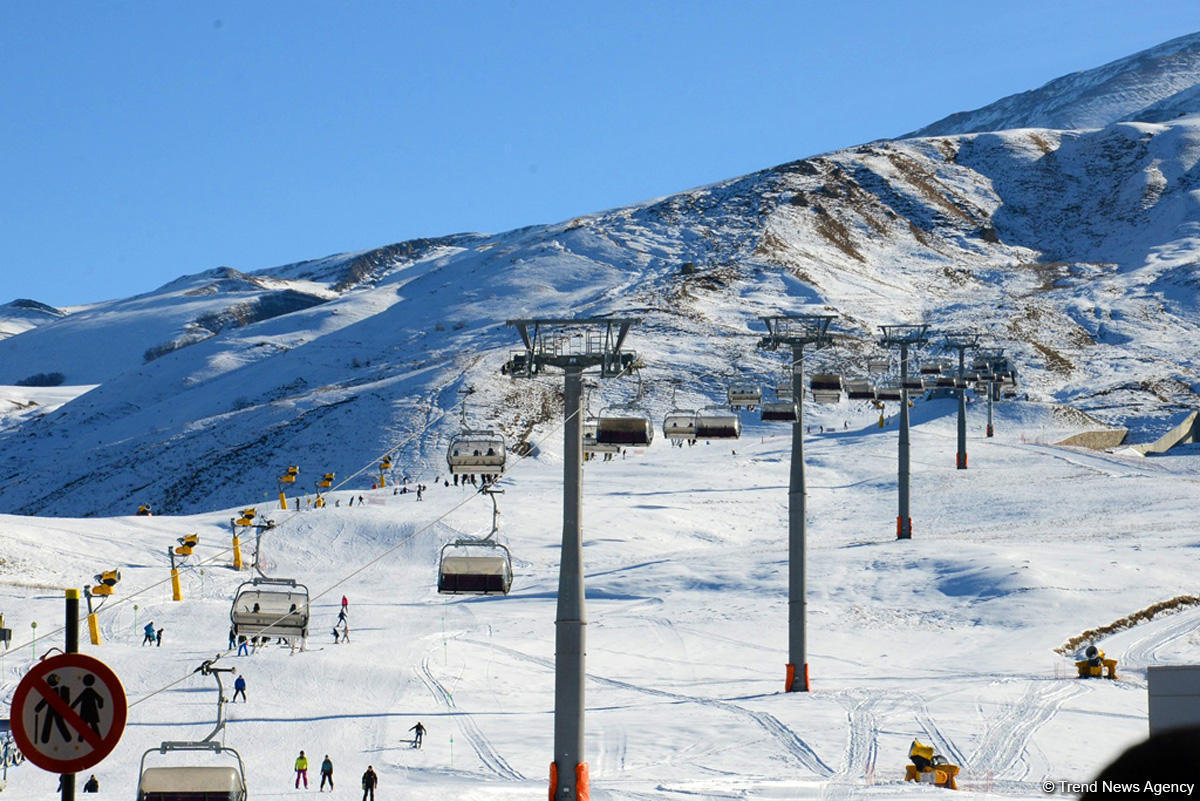 Shahdag Mountain Resort in Azerbaijan - a snow covered mountain.