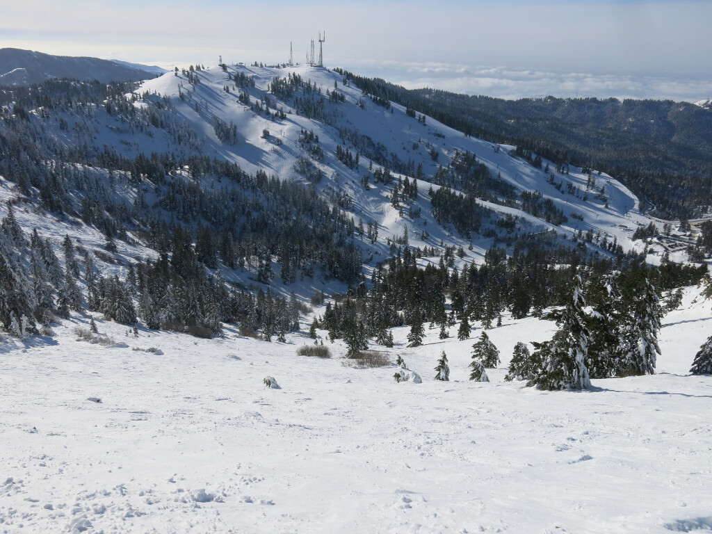 Bogus Basin in USA - snow on the ground.