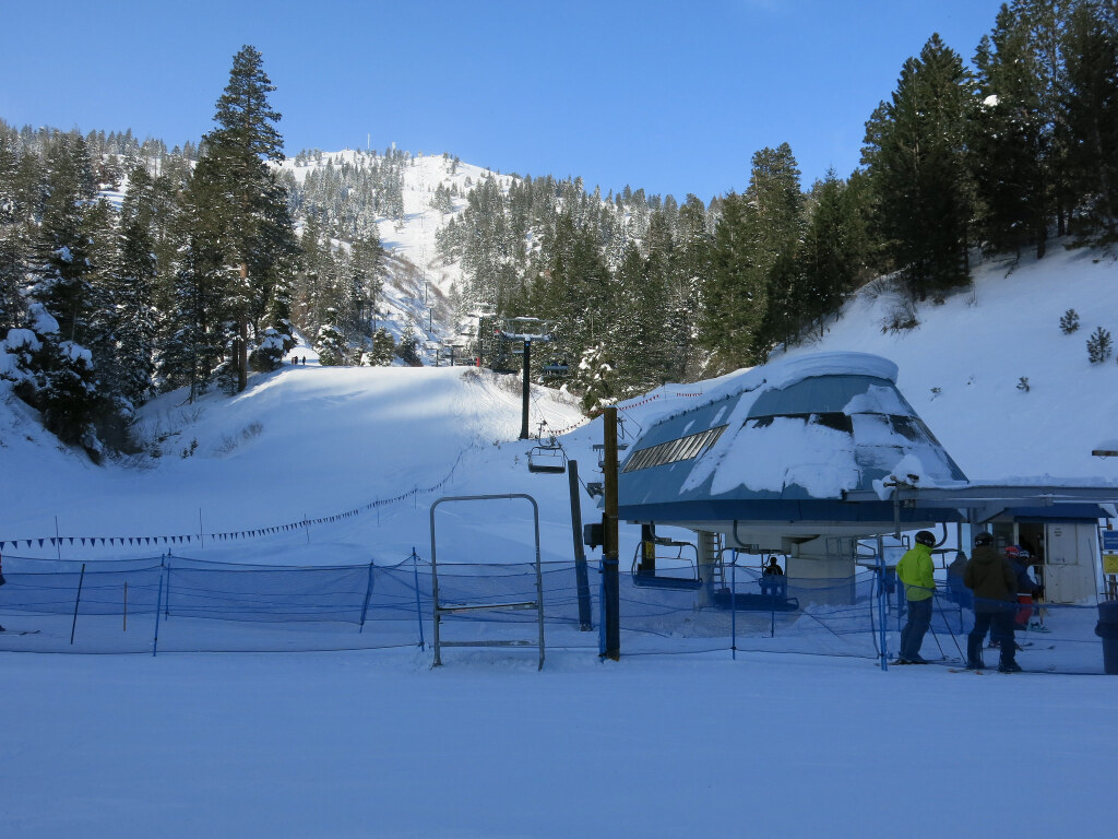 Bogus Basin in USA - snow on the ground.