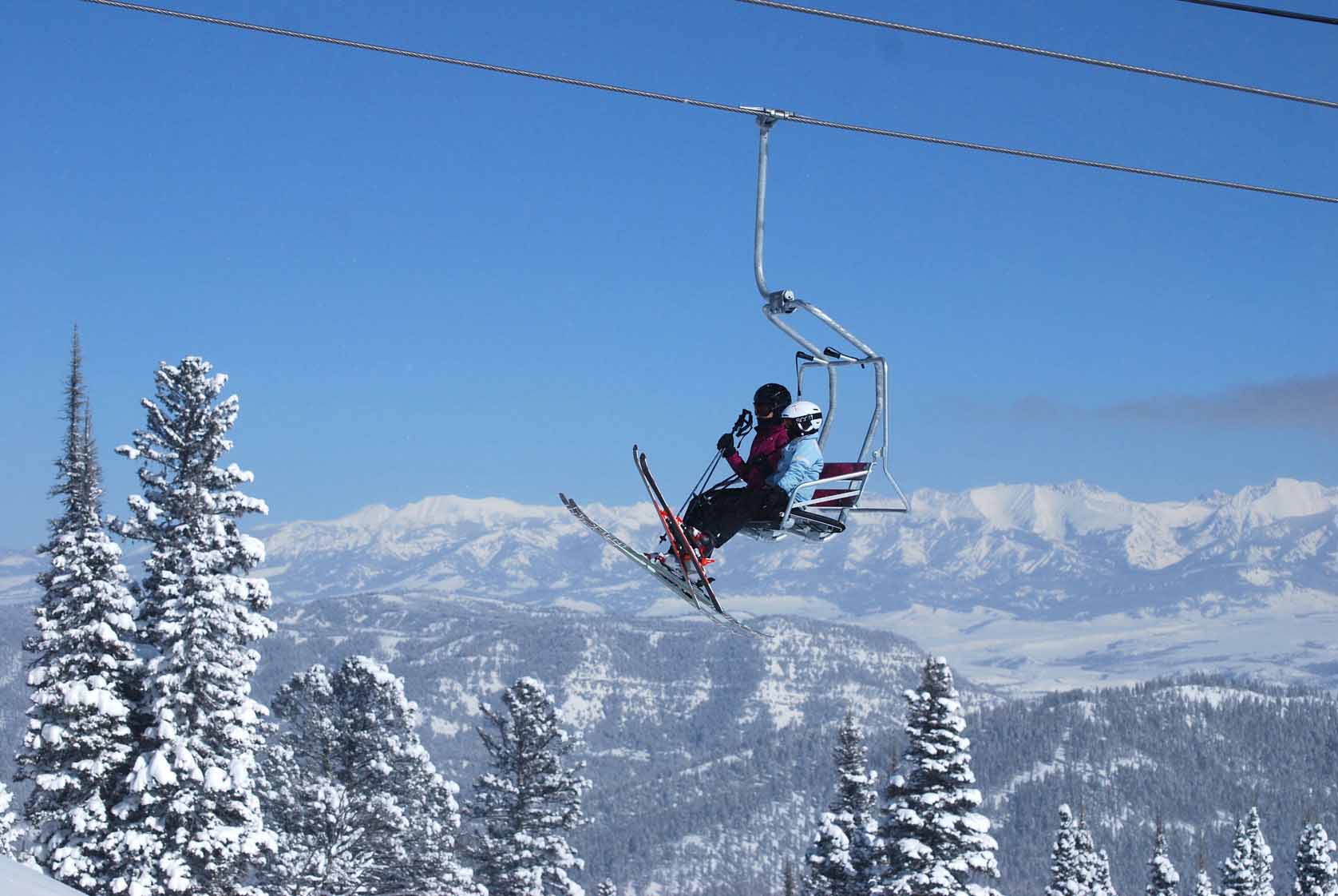 Bridger Bowl – Bozeman in USA - a person on a ski board in the air.