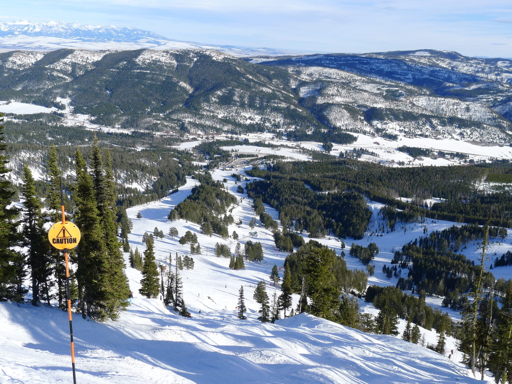 Bridger Bowl – Bozeman in USA - a person skiing down the side of a mountain.