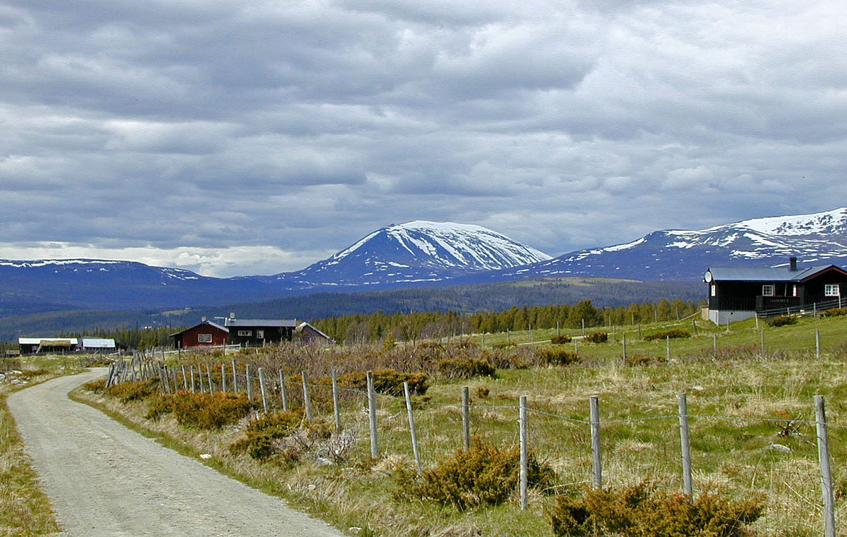 Gålå in Norway - the sky is cloudy.