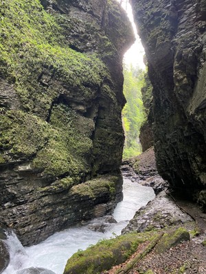 Laterns – Gapfohl in Austria - a river in the middle of a rocky gorge.