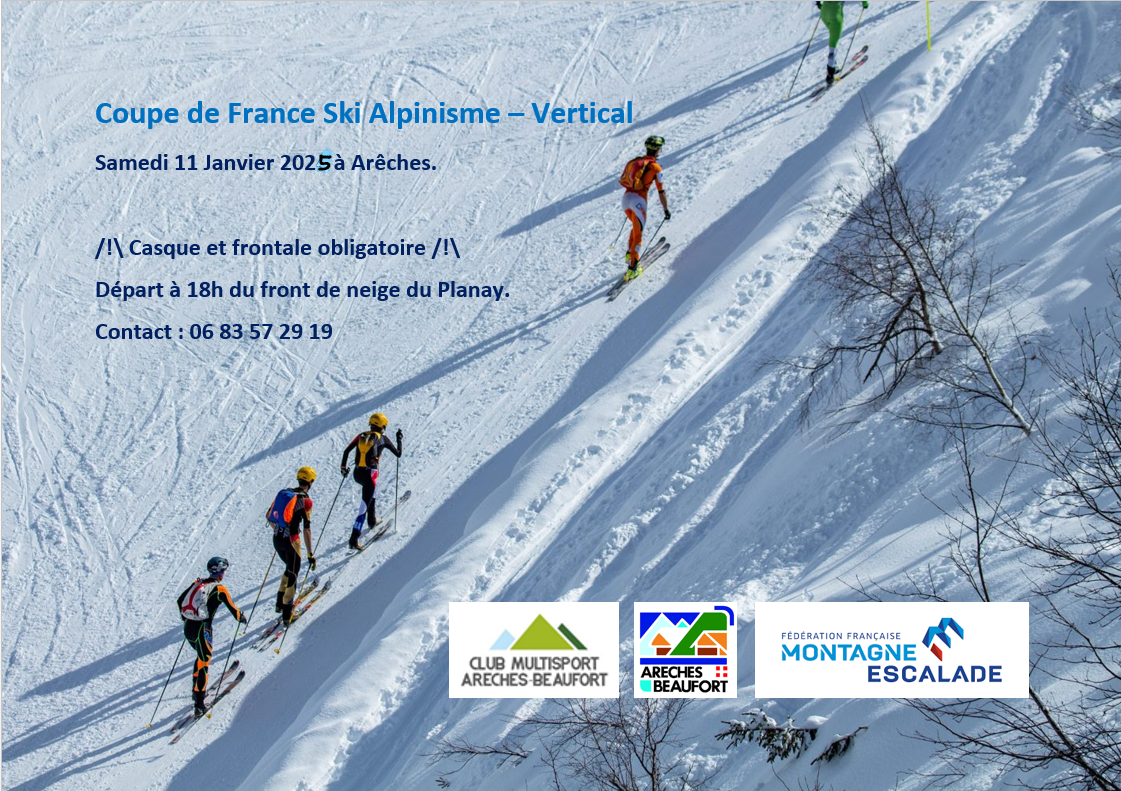 Arêches in France - a group of people skiing down a snowy slope.
