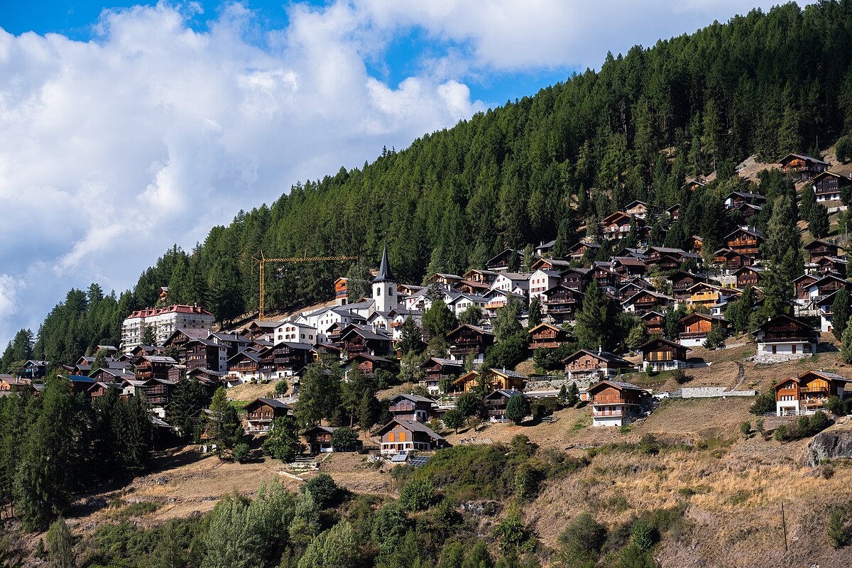 Saint Luc Chandolin in Switzerland - a small village on the side of a mountain.