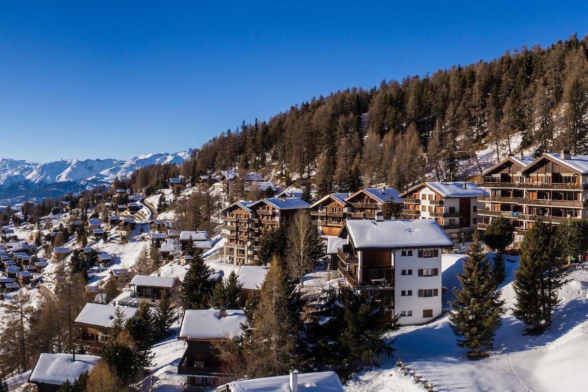 Saint Luc Chandolin in Switzerland: a ski resort in the swiss alps.