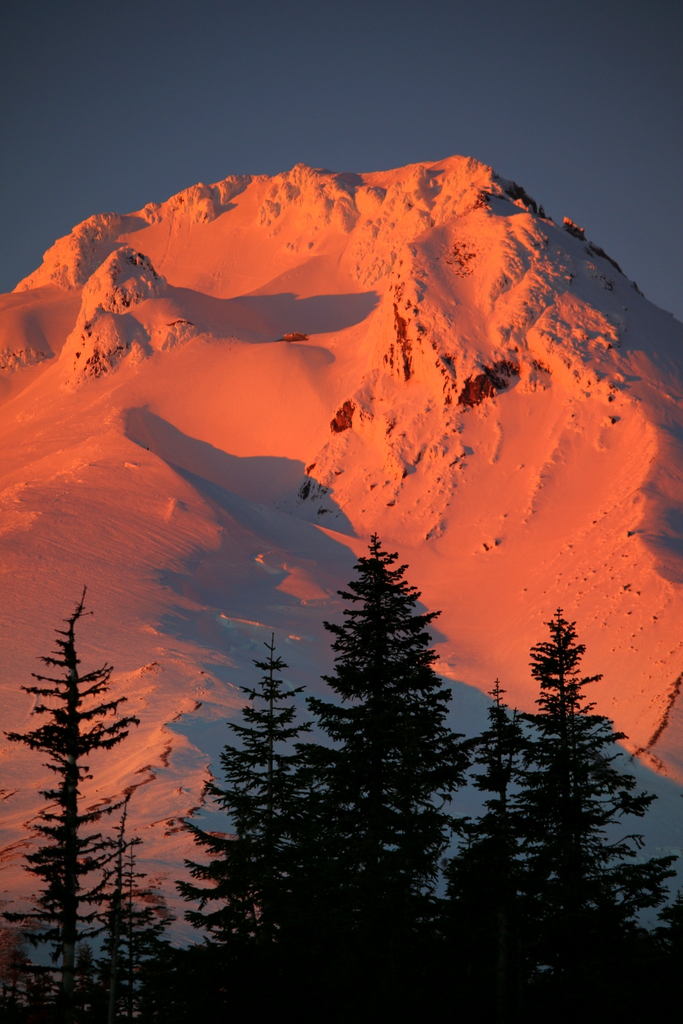 Timberline in USA - a mountain covered in snow.