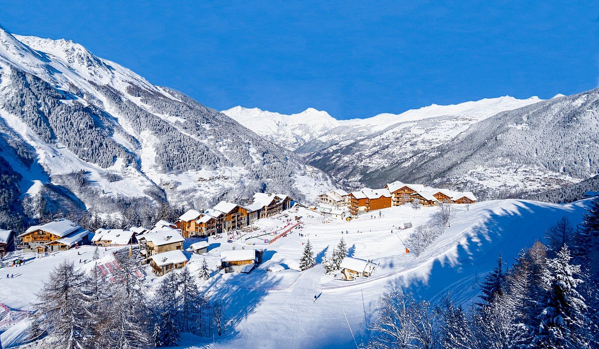 Sainte Foy in France - a snowy village in the alps of switzerland.