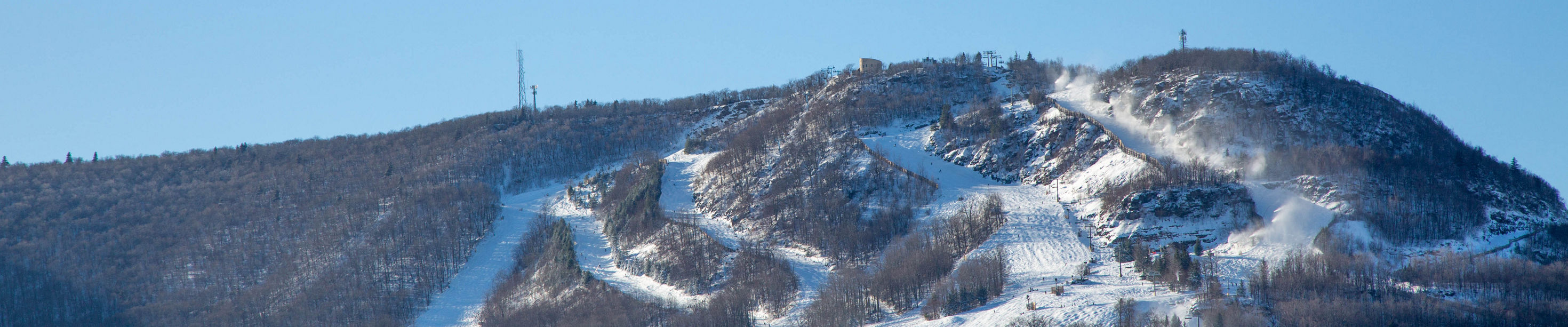 Hunter Mountain in USA - the top of a mountain covered in snow.