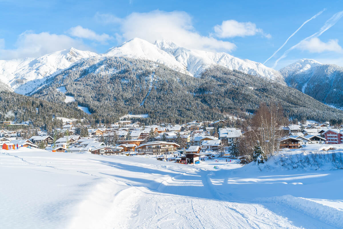 Gschwandtkopf – Seefeld in Austria - snow on the ground.