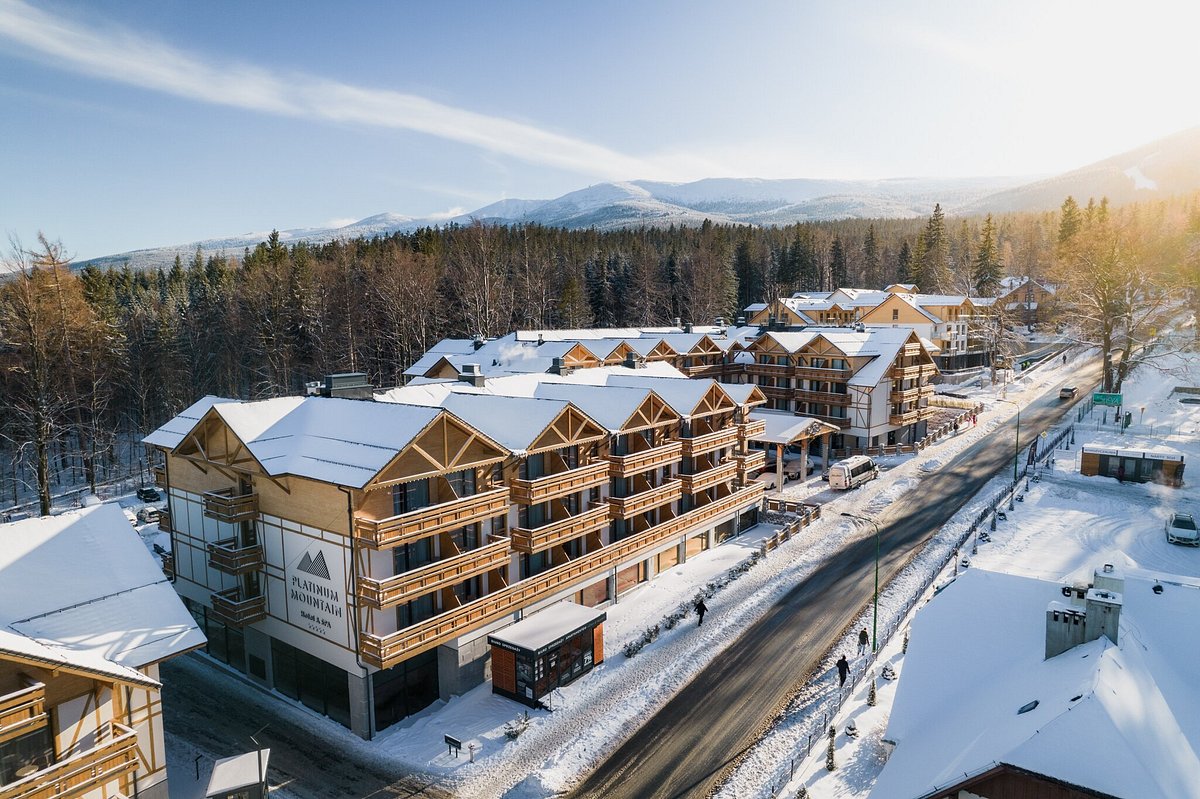 Bielawa in Poland: a ski resort surrounded by snow in the mountains.