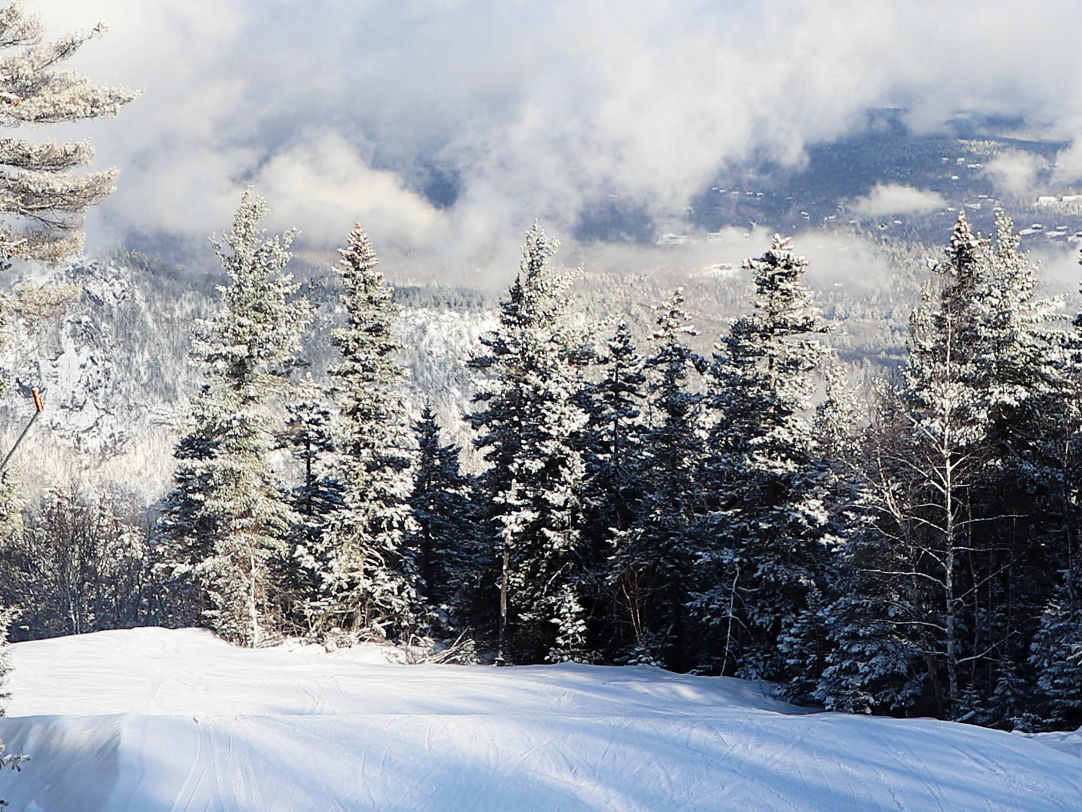 Attitash Mountain Resort in USA - snow on the ground.
