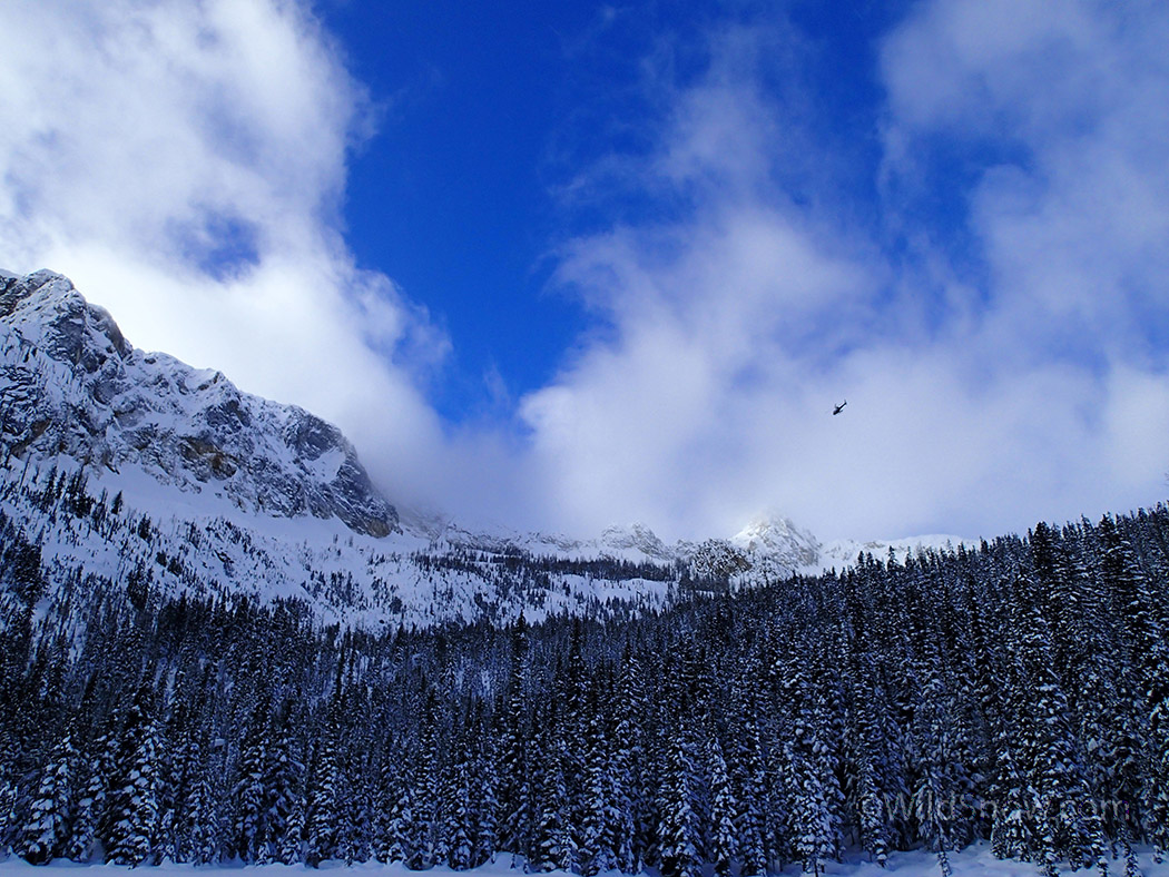 North Cascade Heliskiing – Mazama in USA - white clouds in the sky.