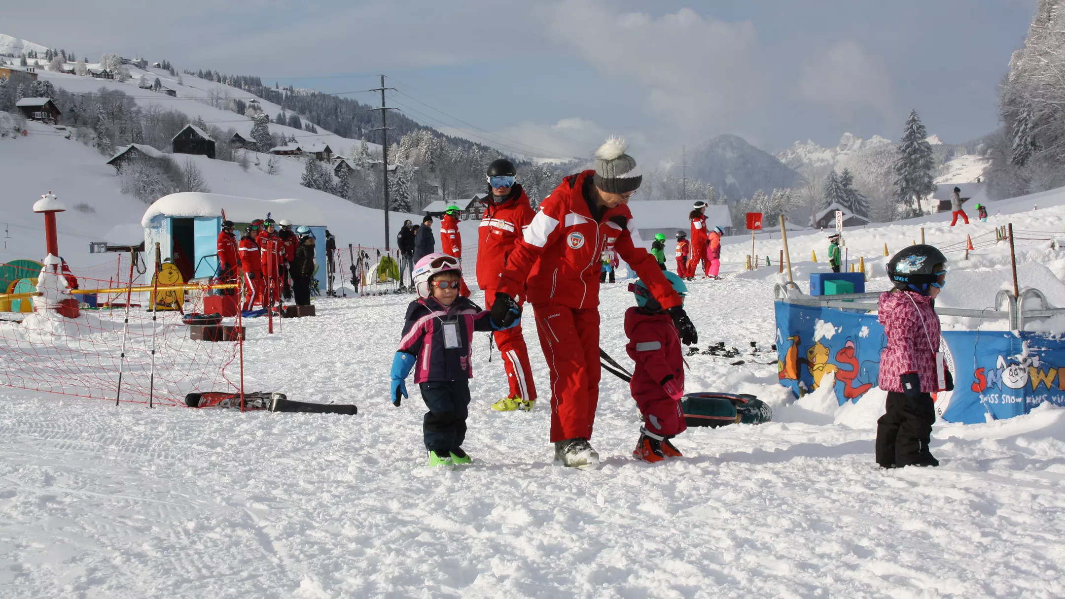 Bergbahnen Wildhaus in Switzerland - snow on the ground.