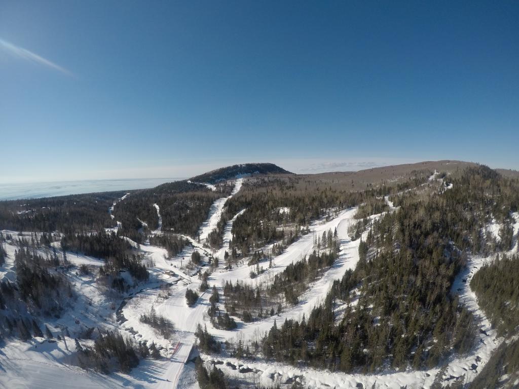 Lutsen Mountains in USA - the view from the top of the mountain.