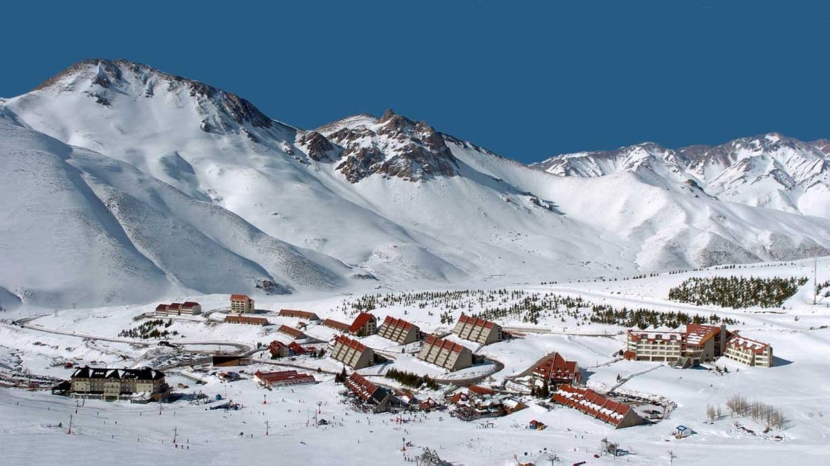 Las Leñas in Argentina: a view of a ski resort in the mountains.
