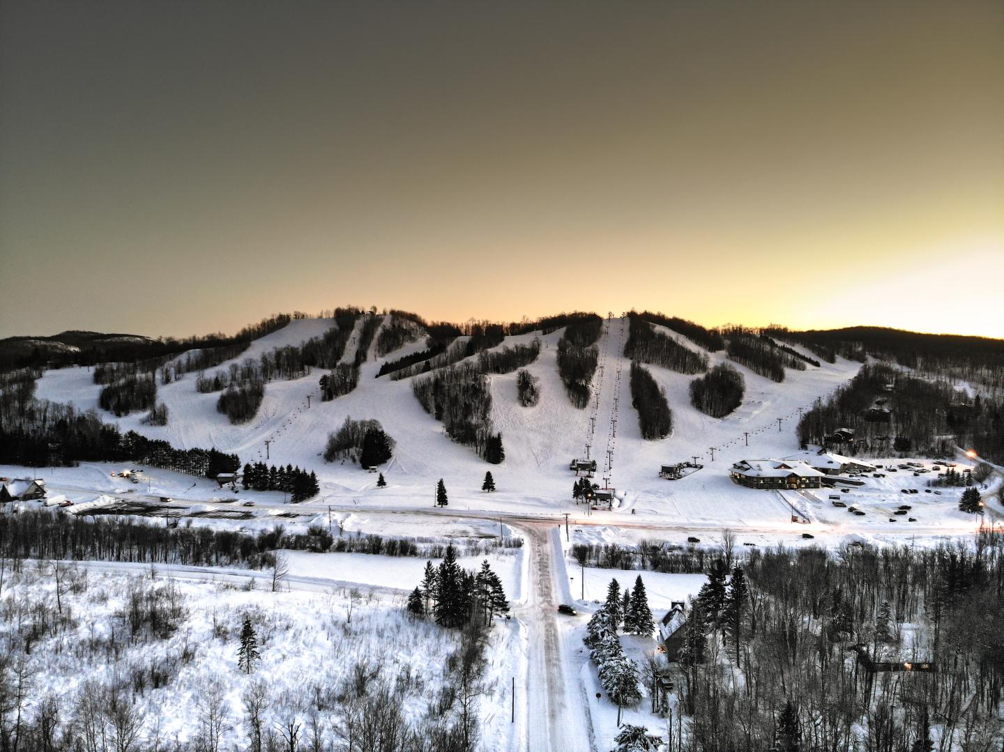 Powderhorn in USA - snow on the ground.