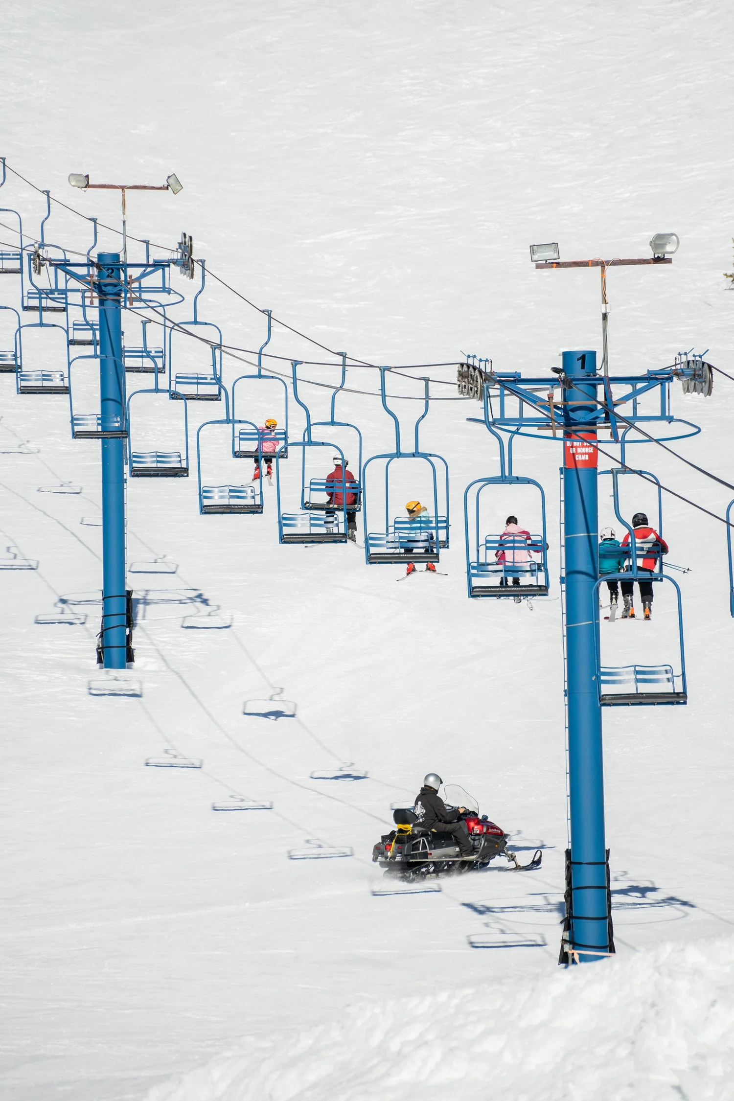 Donner Ski Ranch in USA - a group of people riding down a ski slope.