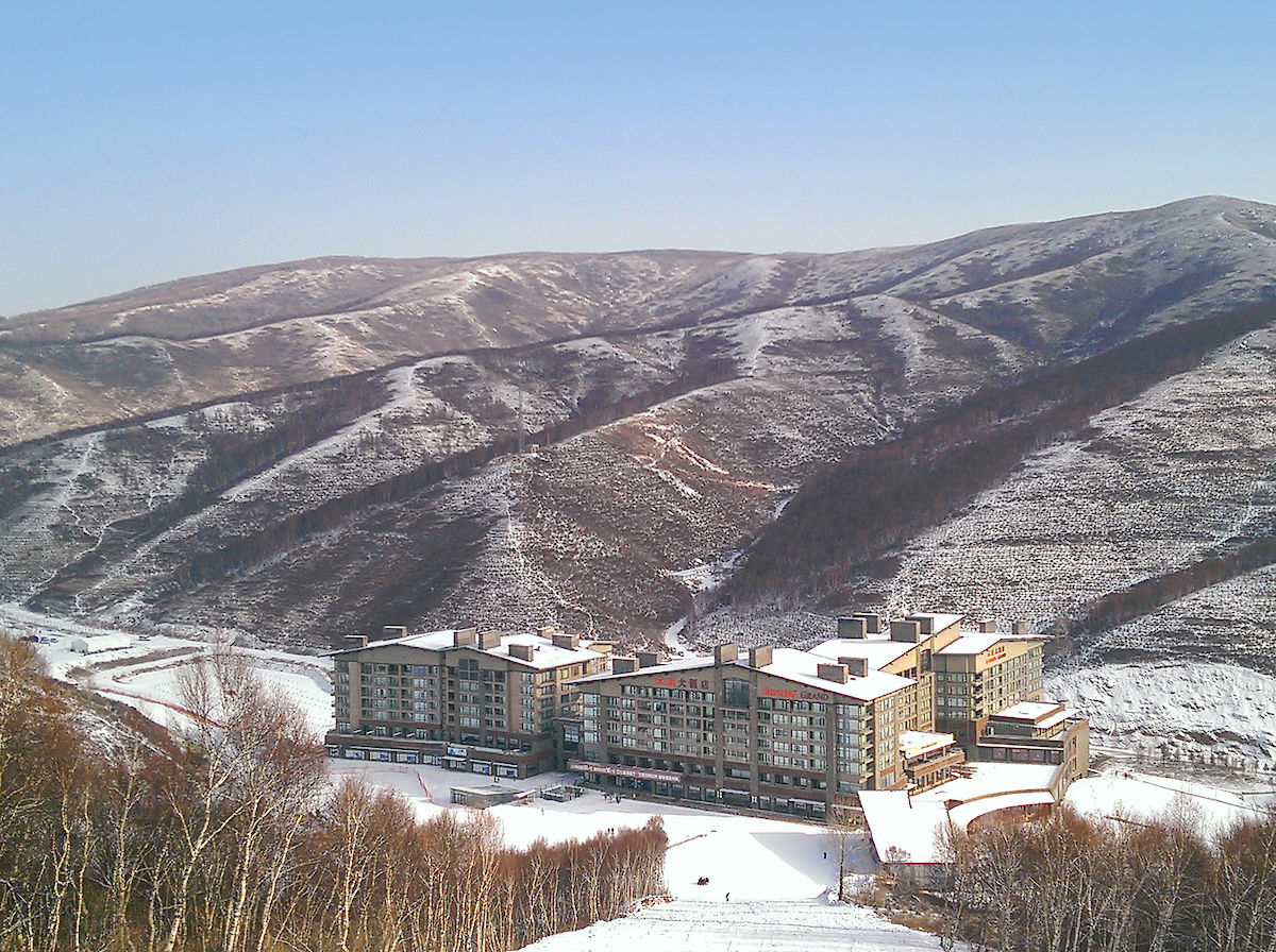 Genting Resort Secret Garden in China: a view of a ski resort in the mountains.