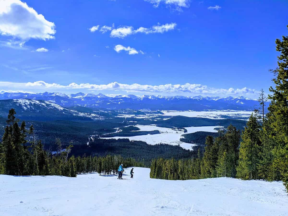Discovery Ski Area in USA - the view from the top of the mountain.