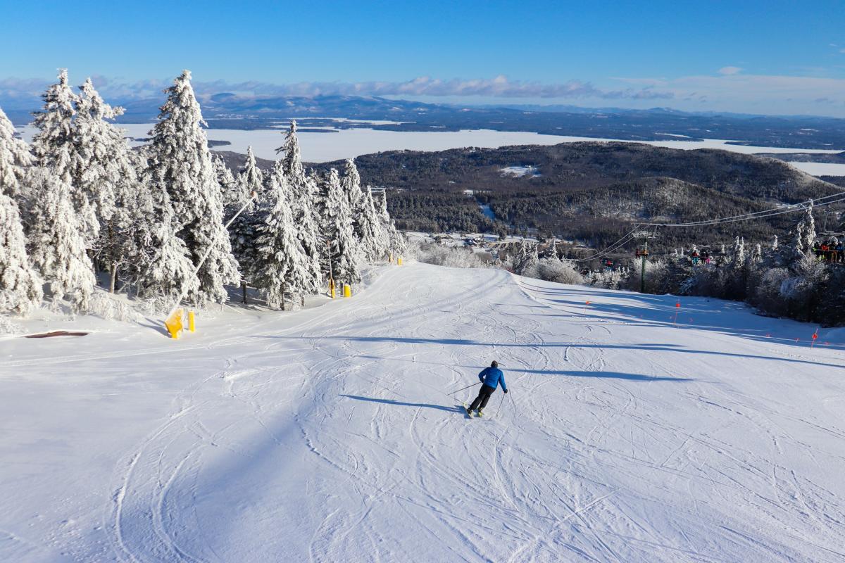 Gunstock Mountain Resort in USA - a snow covered ski slope.