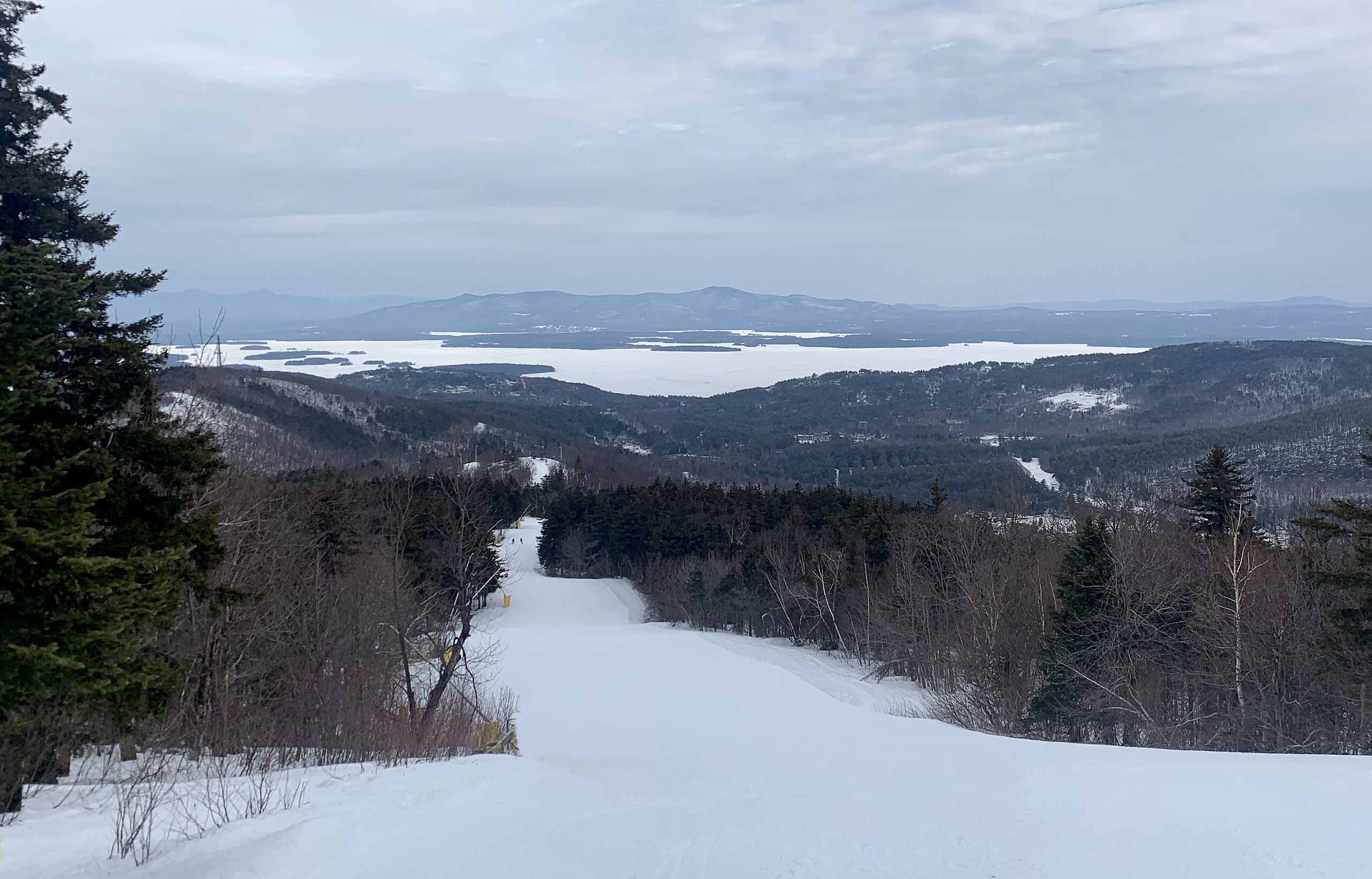 Gunstock Mountain Resort in USA - the view from the top of the mountain.