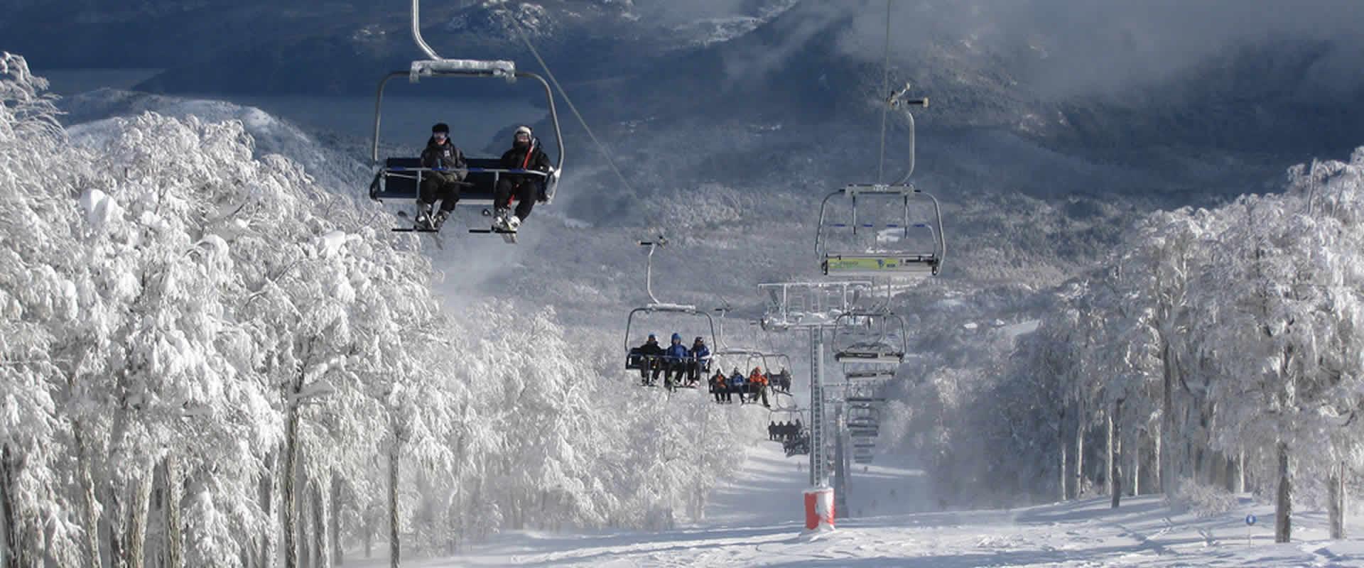 Chapelco in Argentina - snow on the ground.