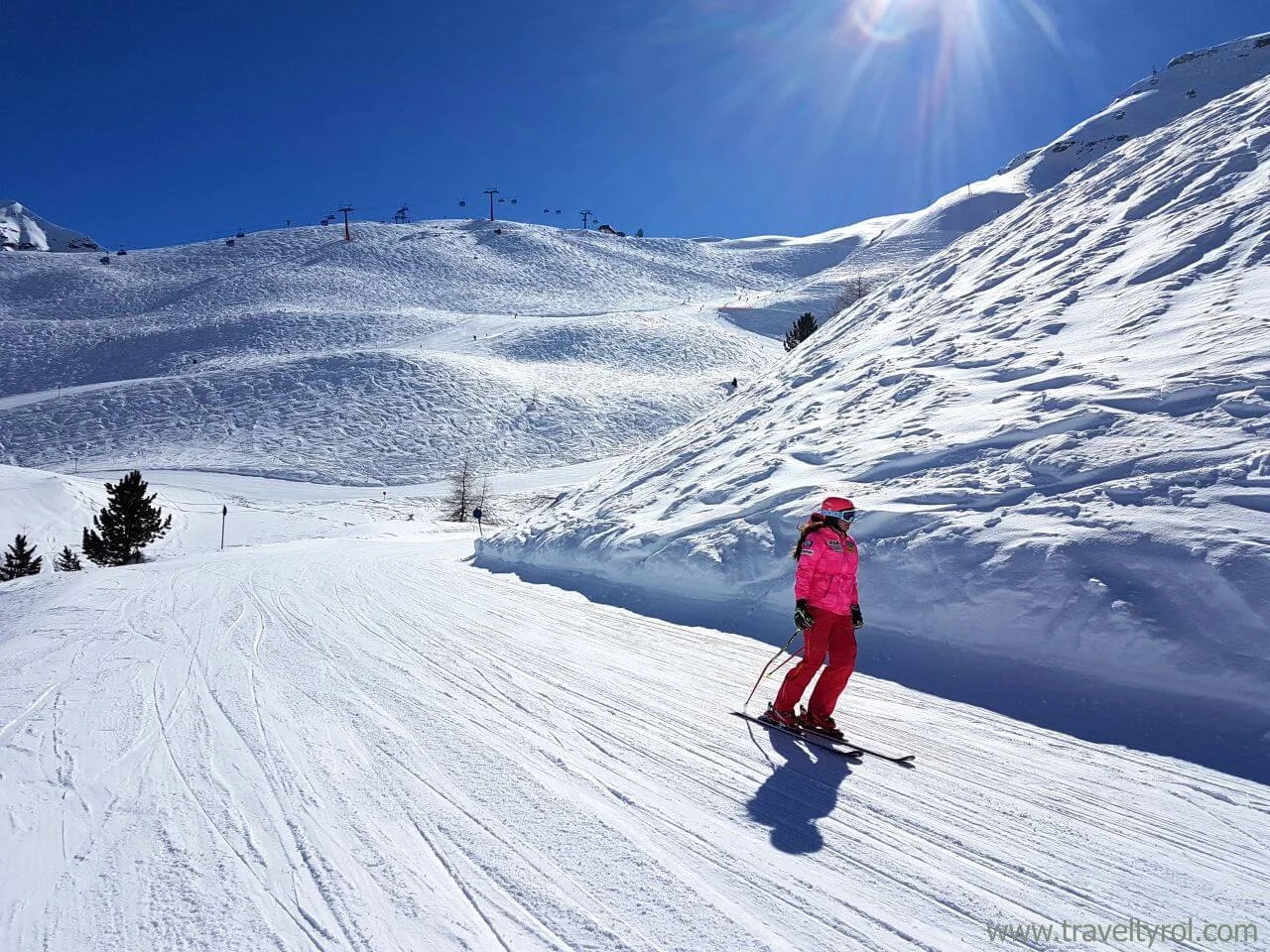 Schlick 2000 in Austria - a person riding skis down a snowy slope.