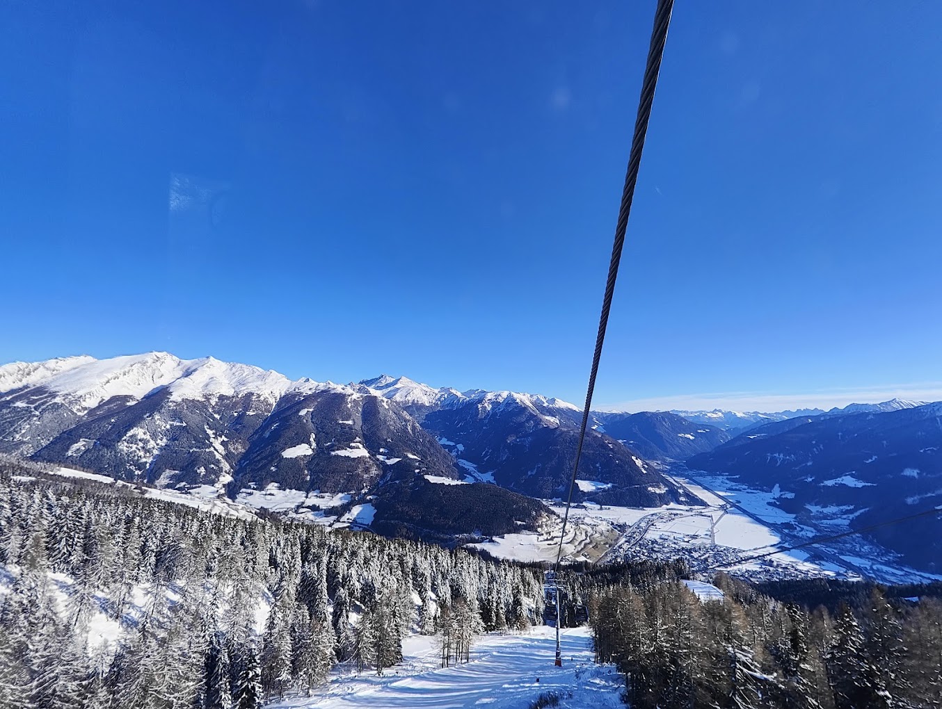 Rosskopf Monte Cavallo in Italy - a view from the top of a ski lift in the mountains.