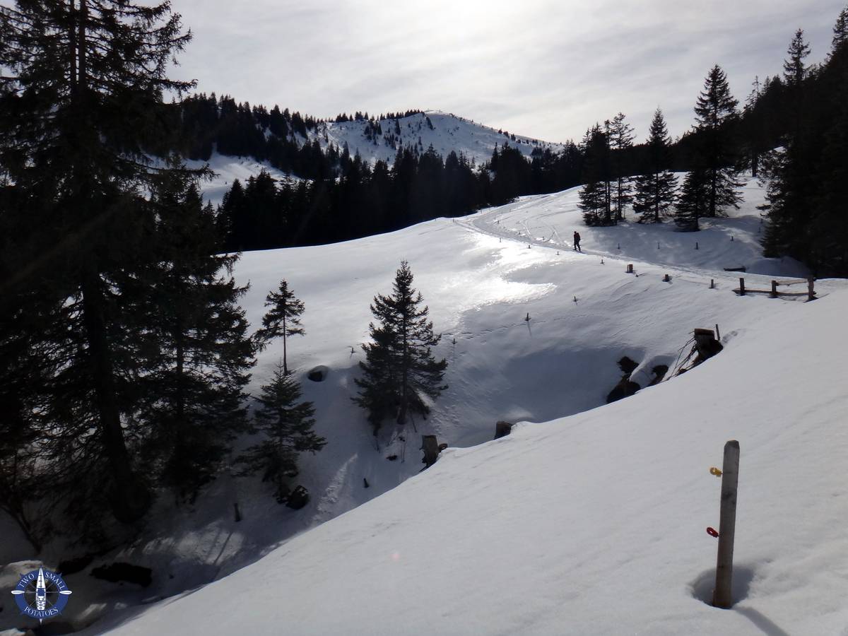 La Berra in Switzerland - snow on the ground.