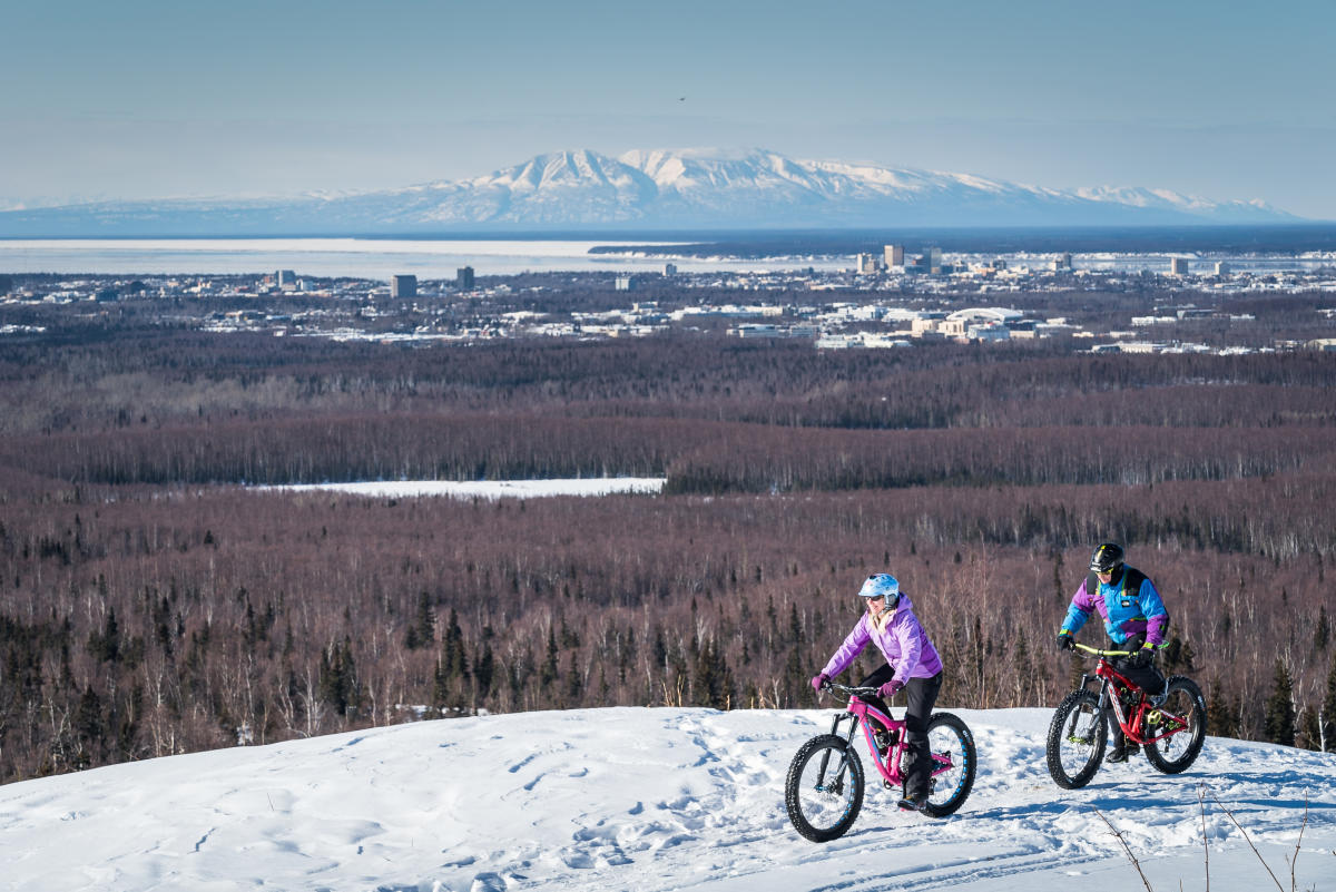 Far North Bicentennial Park in USA - snow on the ground.