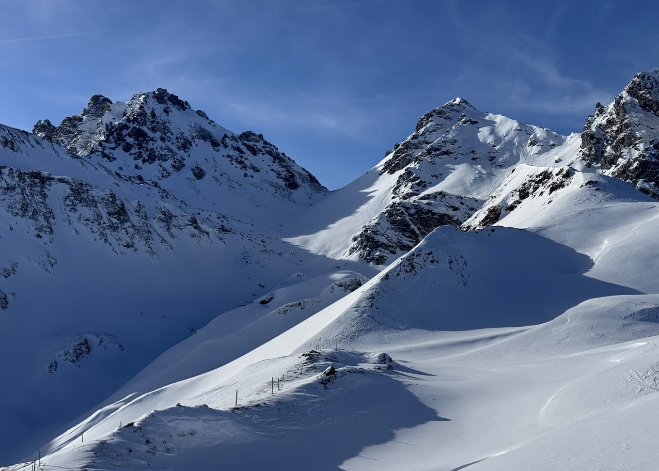 Pizol Pardiel Bad Ragaz Wangs in Switzerland - a person skiing down a snow covered mountain.