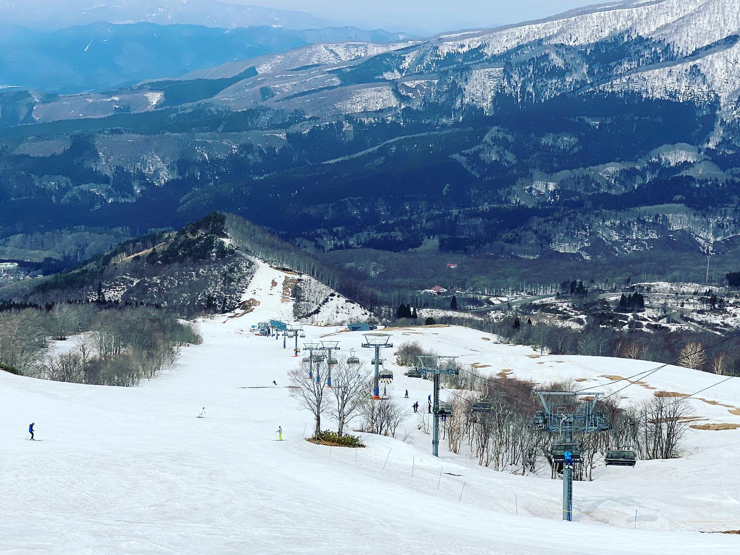 Akitaken – Tazawako in Japan - a view of the mountains from a ski slope.