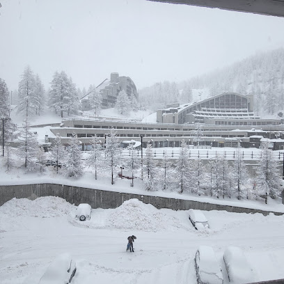 Seggiovia Rocca d'Aveto - Prato Cipolla in Italy: a view from a window of a snow covered building.
