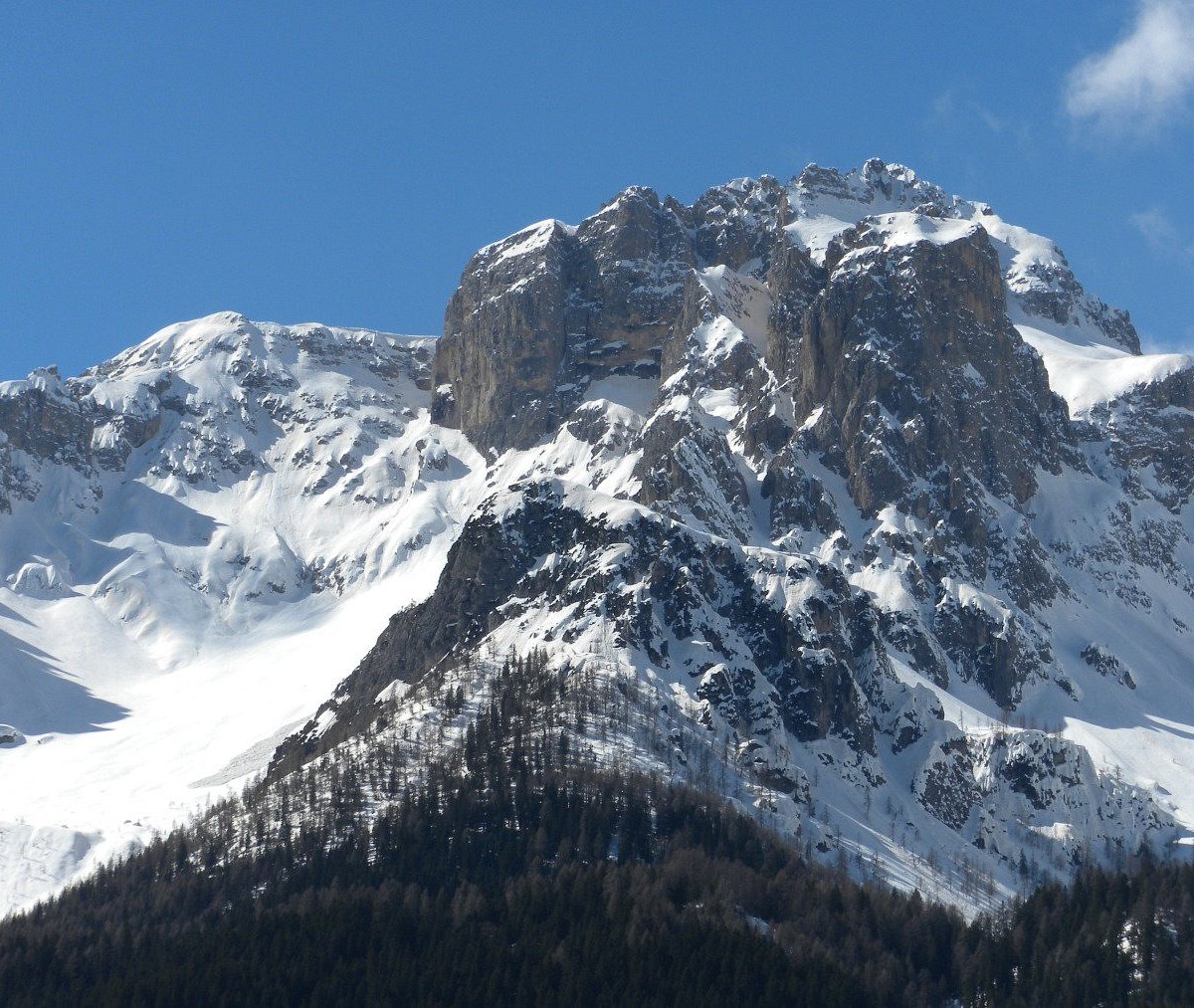 Ski Area Val Comelico in Italy - a snow covered mountain.